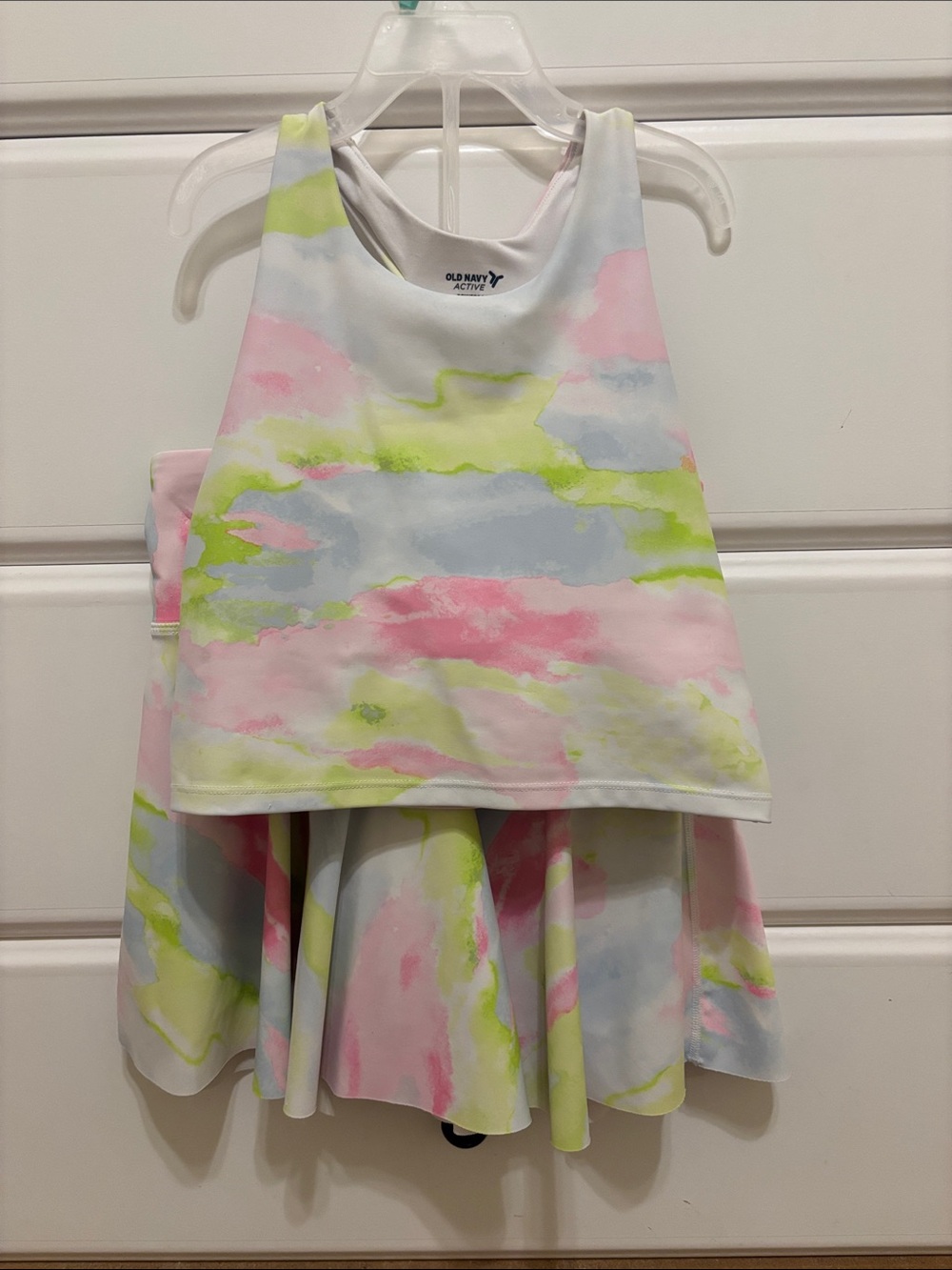 Old Navy Pastel Watercolor 2-piece set in Pink, Blue & Lime